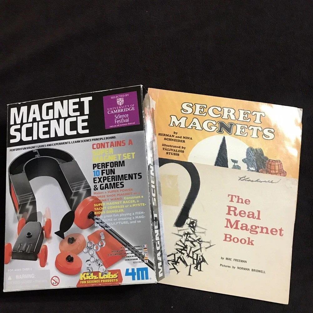 4M Kidz Labs Magnet Science Kit 2 Magnet Books Missing‎ 2 Pieces